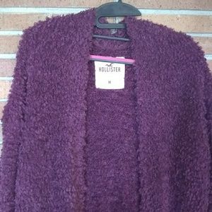 Teddybear shaggy fuzzy Hollister cardigan